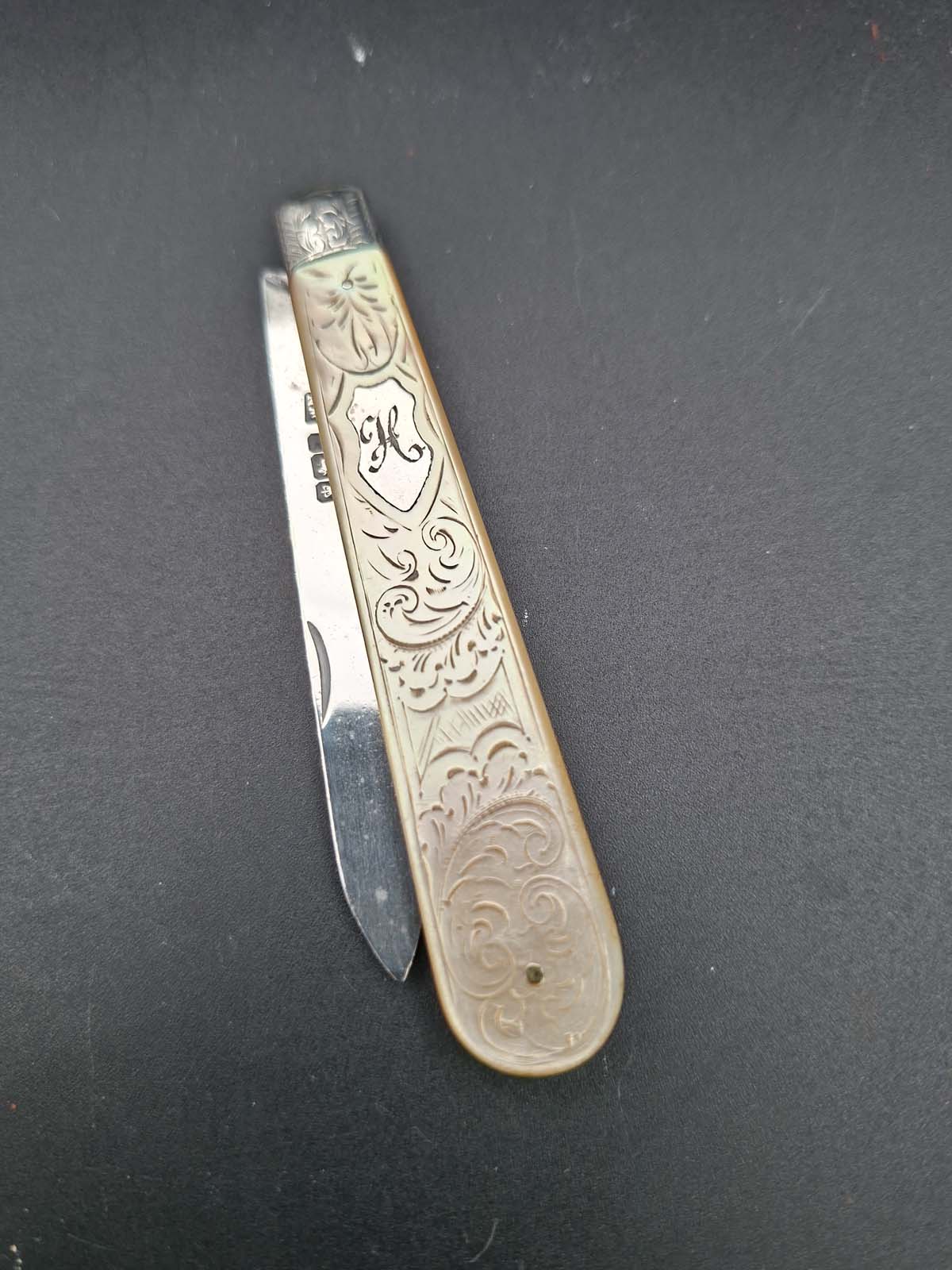 Sterling Silver & Mother of Pearl Pocketknife