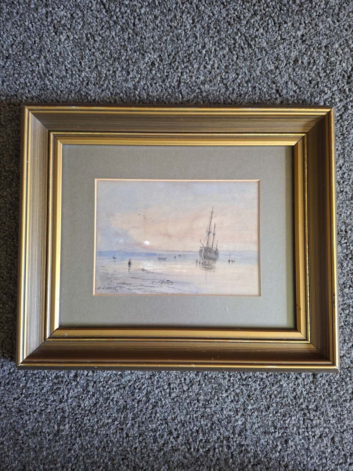 Watercolour by E. Combes 1830-1895