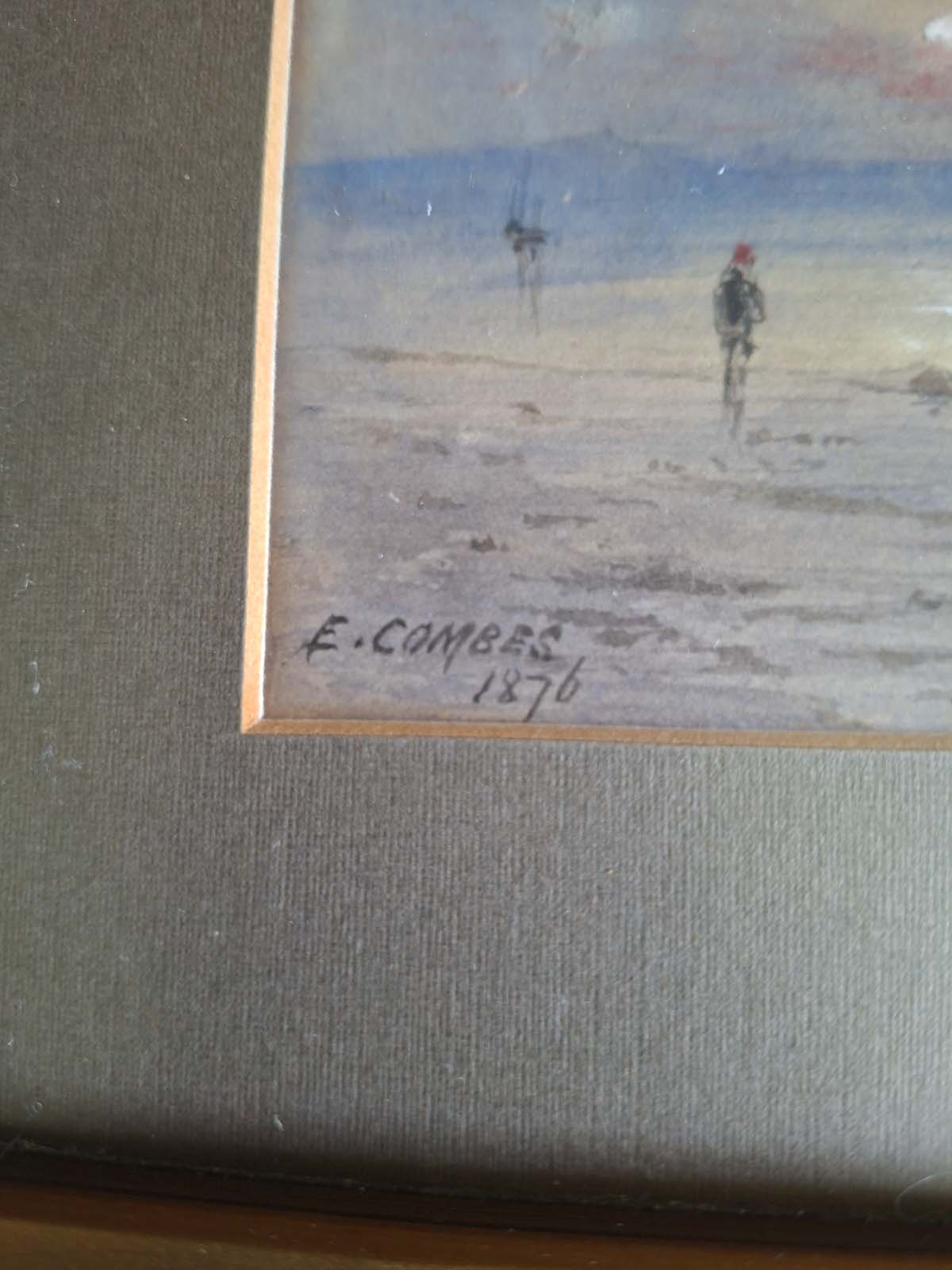 Watercolour by E. Combes 1830-1895 - Image 2