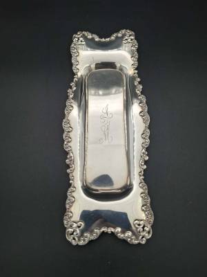 Sterling Silver Monogrammed Dressing Table Tray
