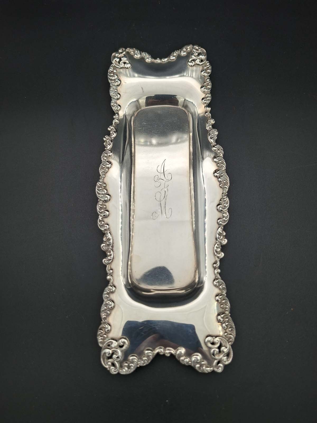 Sterling Silver Monogrammed Dressing Table Tray