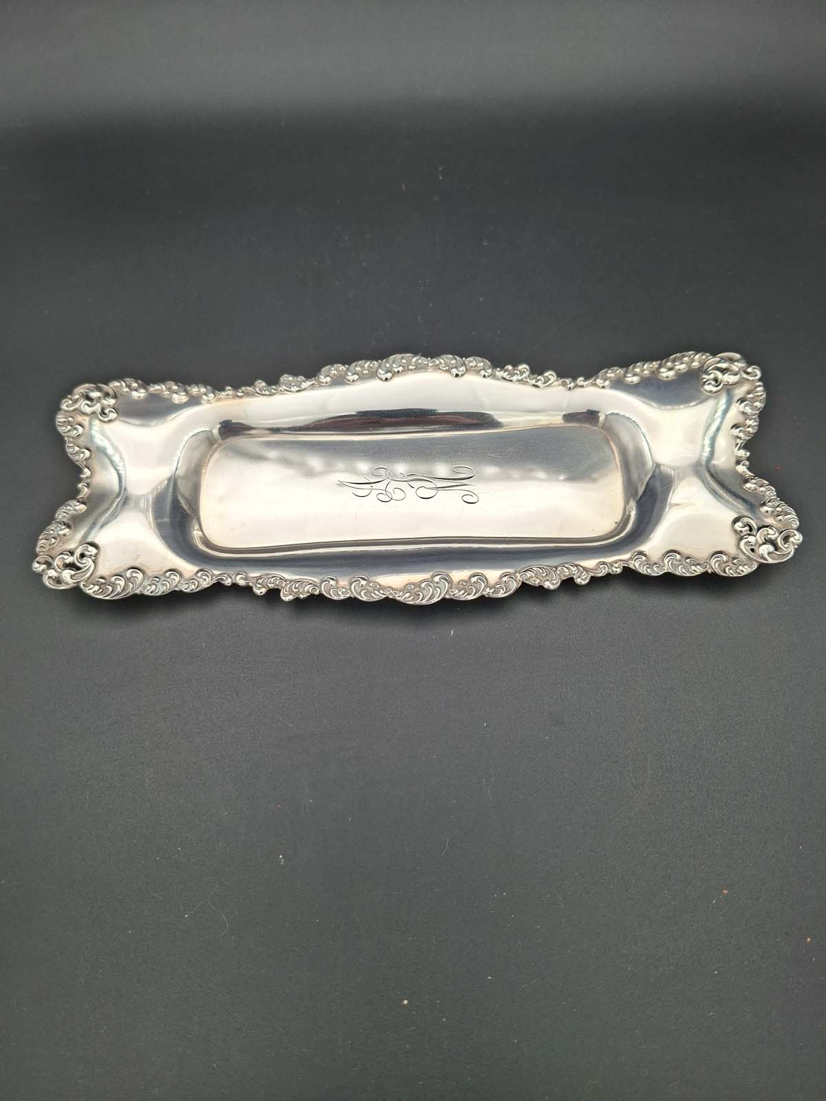 Sterling Silver Monogrammed Dressing Table Tray - Image 2
