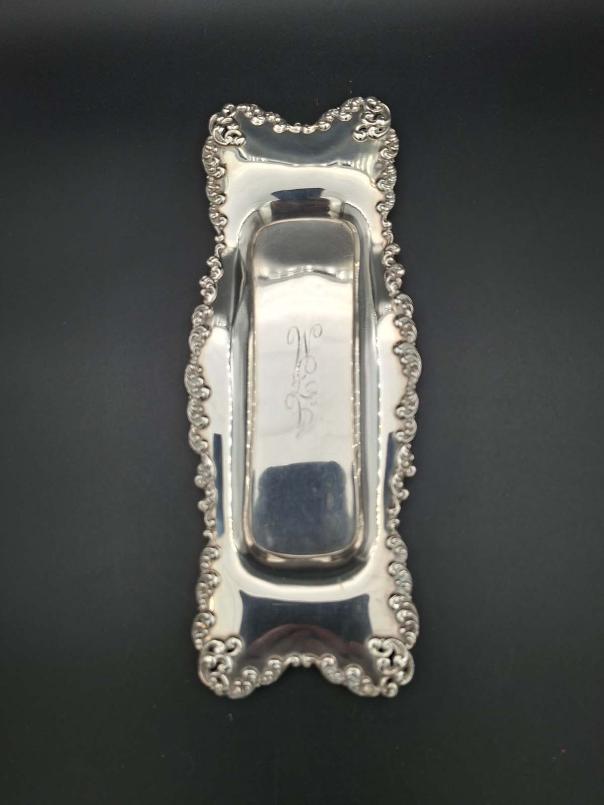Sterling Silver Monogrammed Dressing Table Tray - Image 3