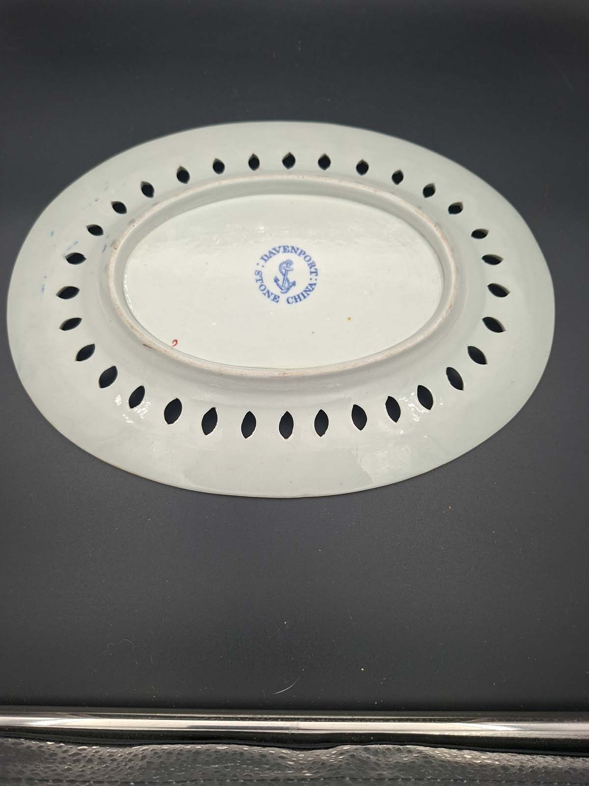 An Unusual Pierced Davenport Flying Bird Platter c1820 - Image 3