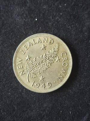 1949 New Zealand Silver Crown Coin