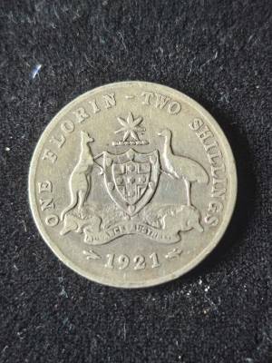 1921 Australian One Florin – Two shillings Coin