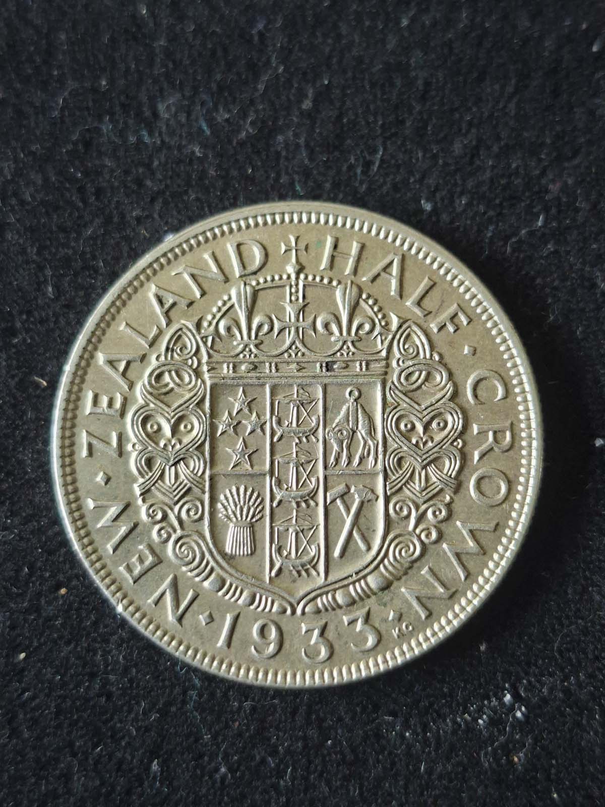 New Zealand 1933 Half Crown Coin