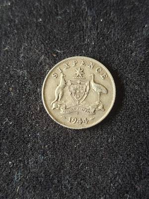 Australia (S) Sixpence 1944 Coin