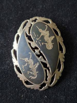 Vintage Siam Sterling Silver Brooch