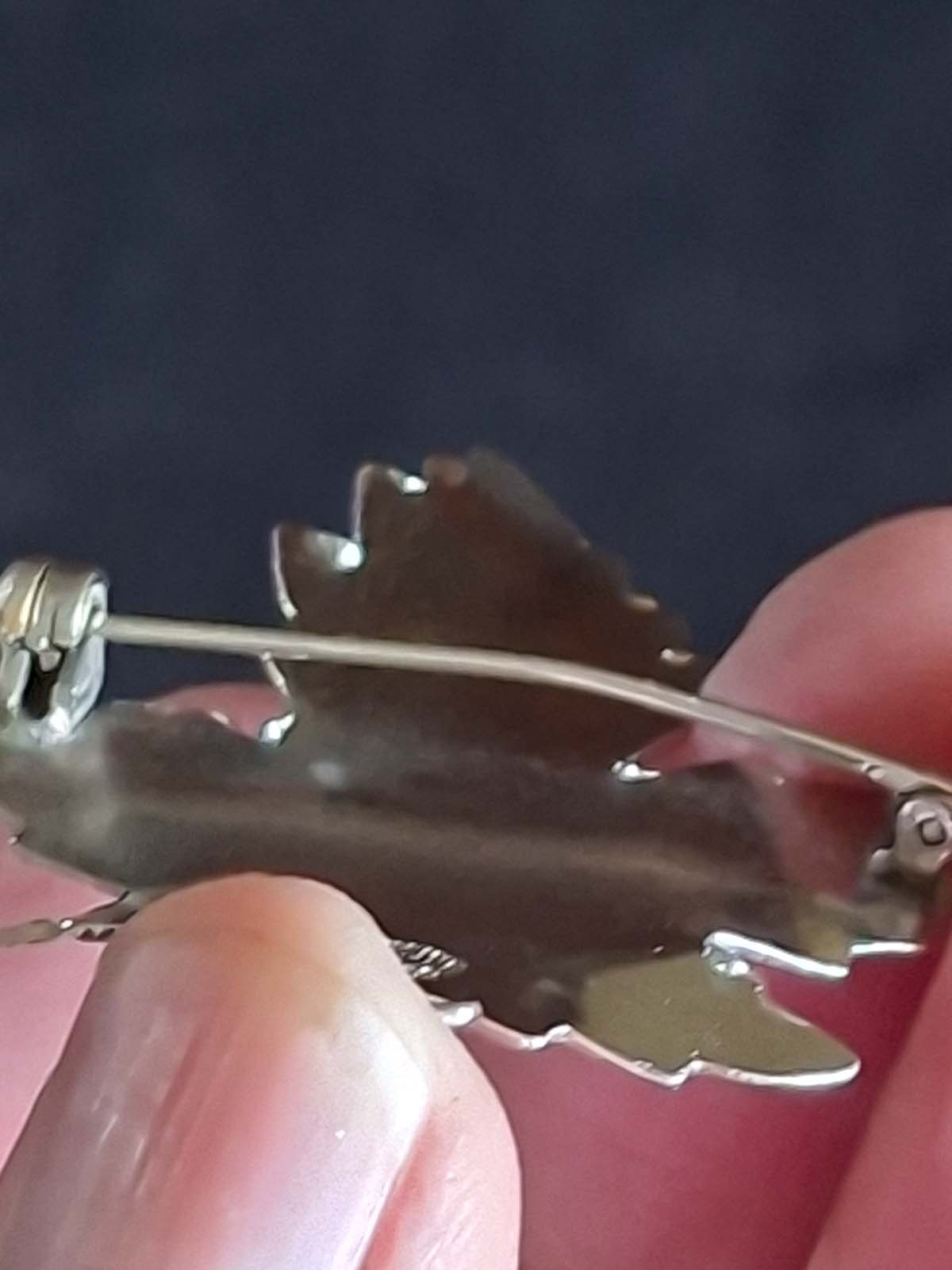 B M Co Sterling Silver Maple Leaf Brooch - Image 4