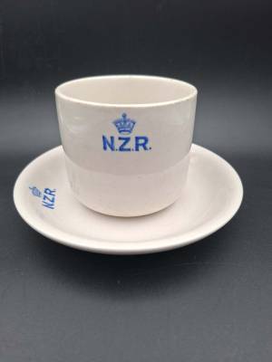 Crown Lynn “NZR” Railway Cup & Saucer