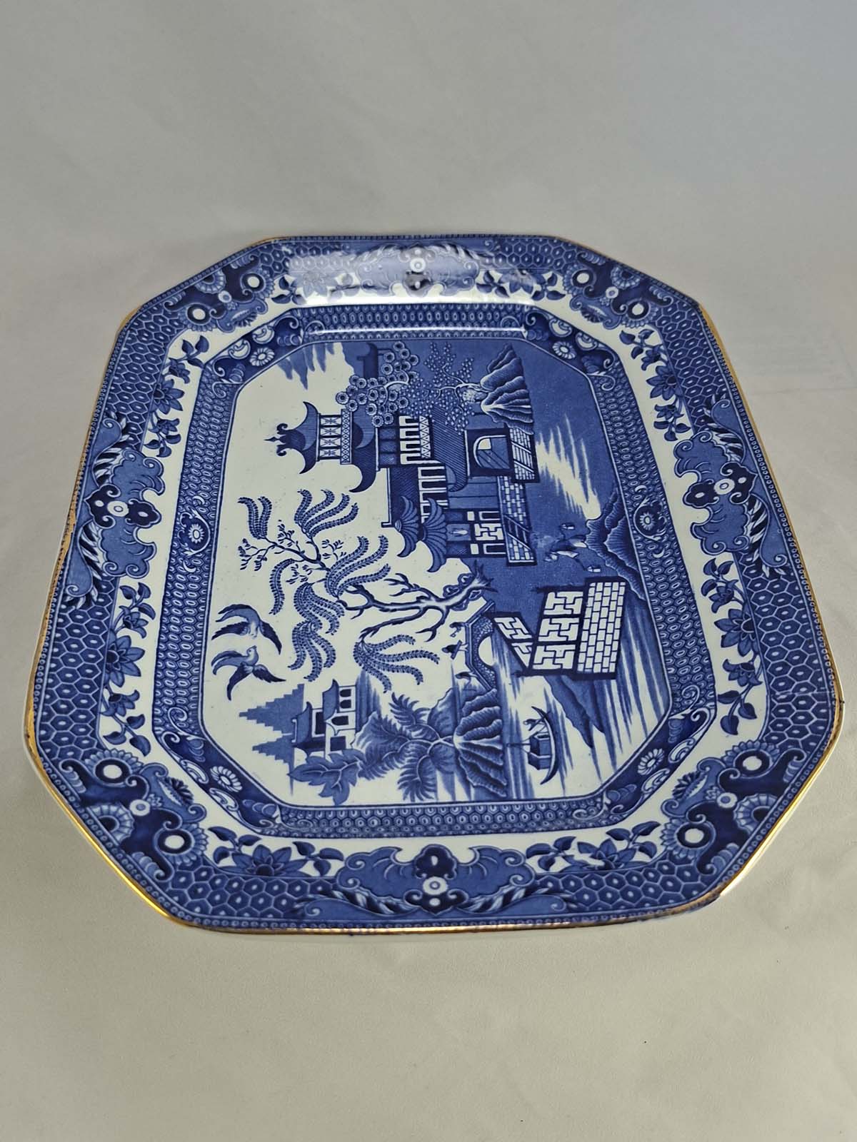 Burleigh Ware Willow Pattern Platter 28.7 X 22cm - Image 5