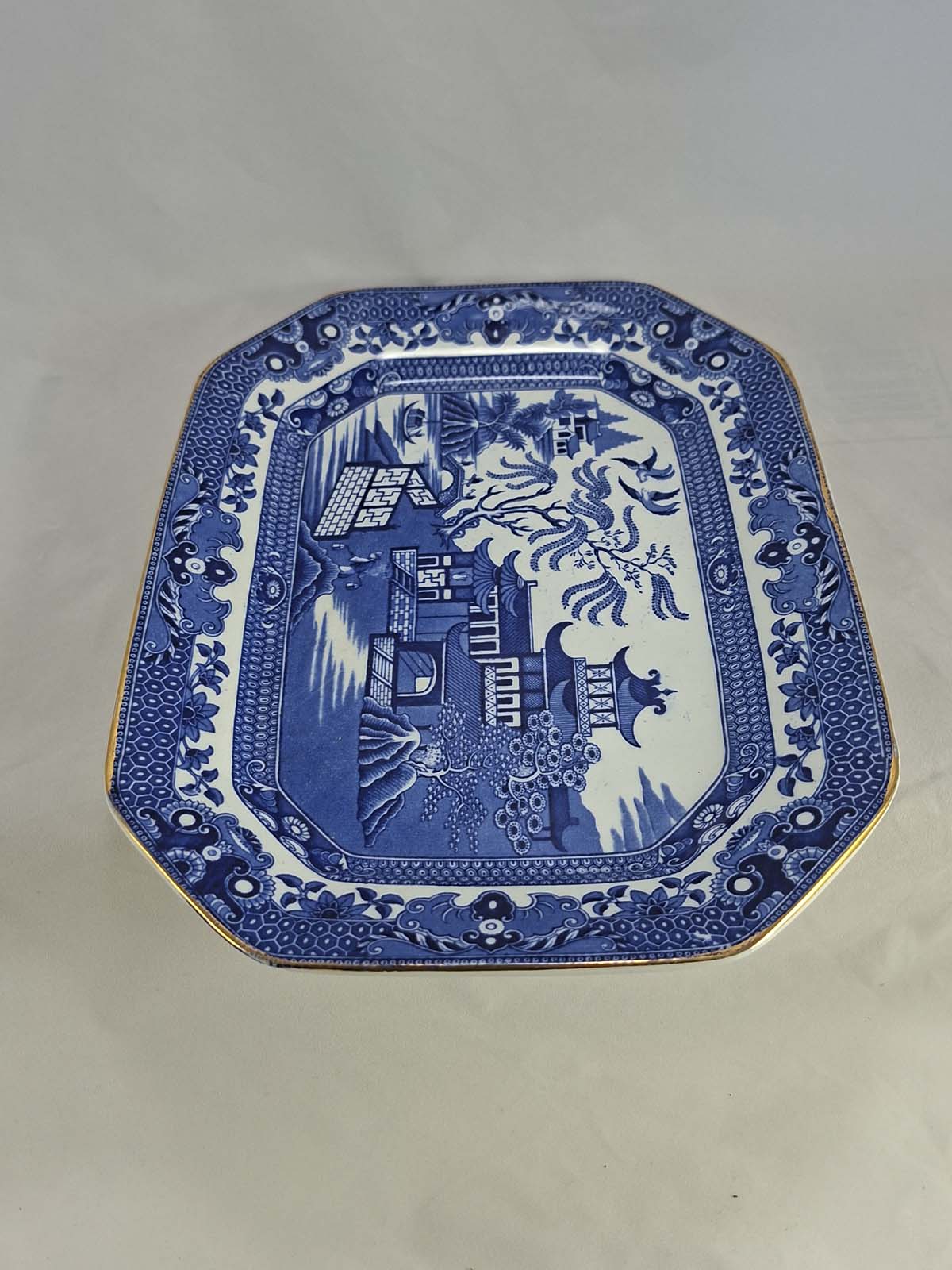 Burleigh Ware Willow Pattern Platter 28.7 X 22cm - Image 7