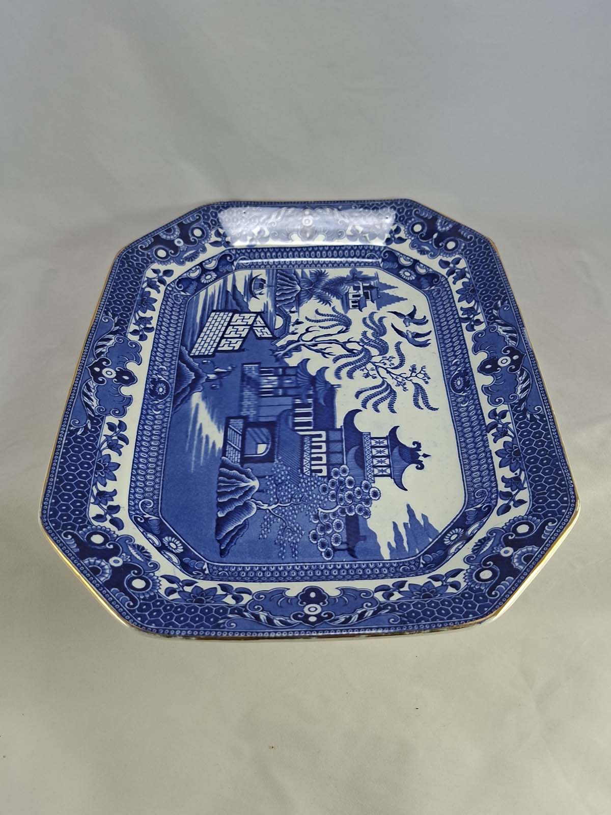 Burleigh Ware Willow Pattern Platter 34 X 26.4cm - Image 6