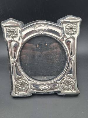 Sterling Silver Art Nouveau Standing Photo Frame