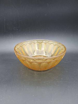 René Lalique (1860-1945) Amber “Jaffa” Bowl No.3255