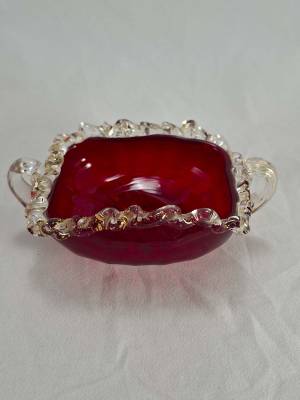 Vintage Murano Handled Bowl