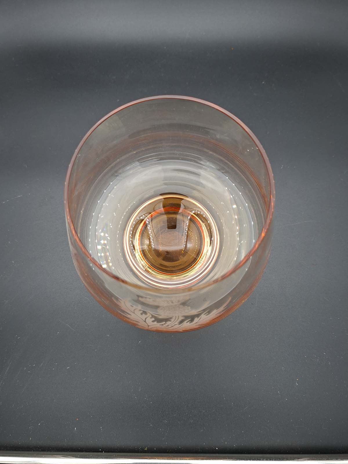Caithness Amber Etched Glass Bowl / Vase - Image 7