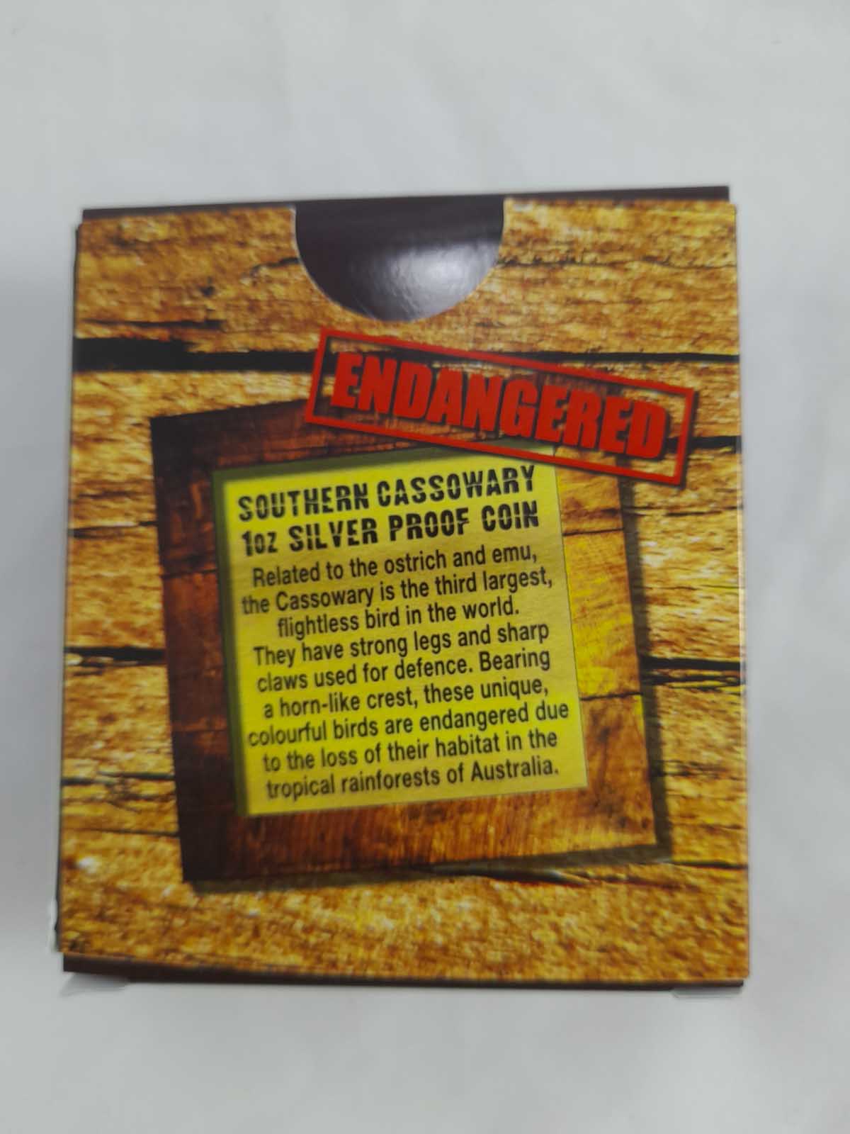 Australian Southern Cassowary 1oz Silver Coin - Image 2