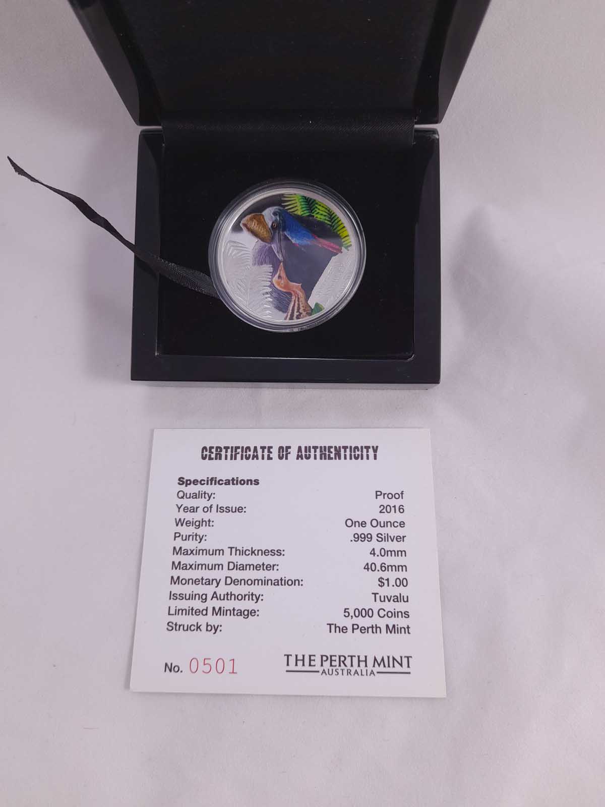 Australian Southern Cassowary 1oz Silver Coin - Image 3