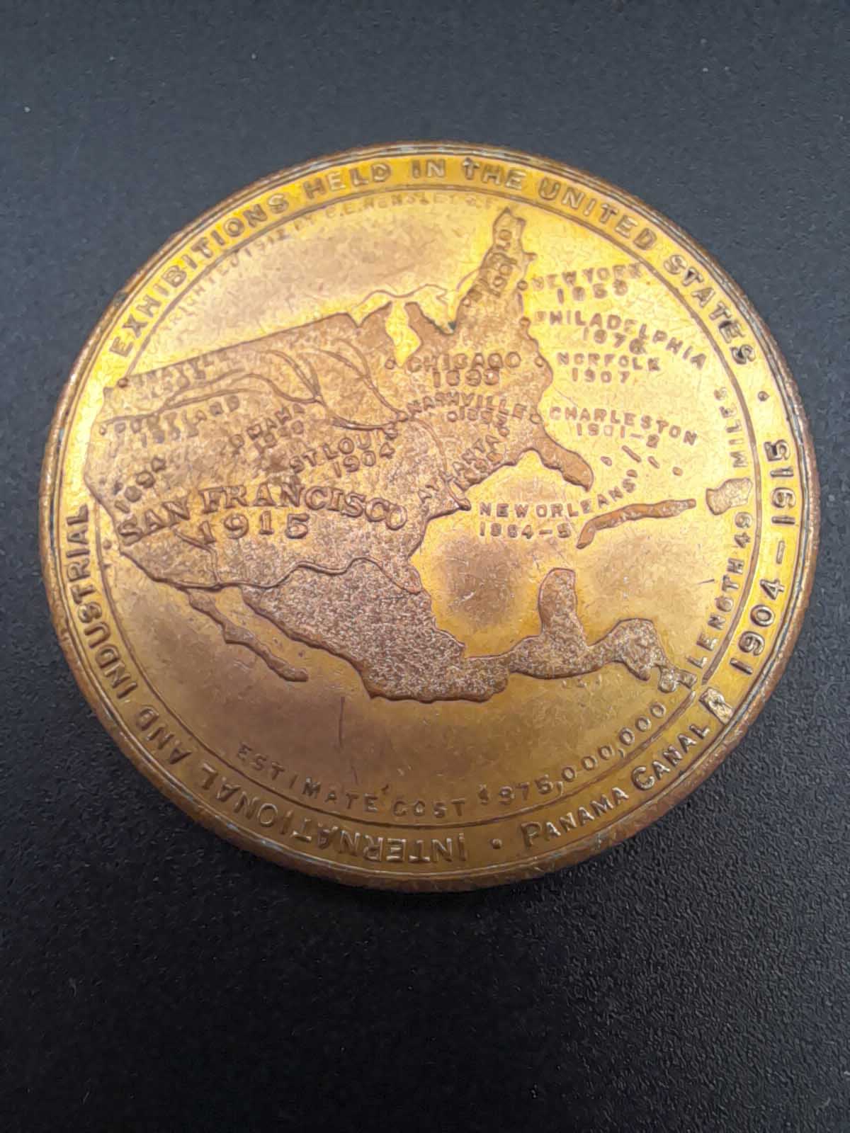 1915 Panama Pacific International Exposition Gilt Dollar - Image 2