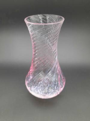 Caithness Pink Swirl Glass Vase