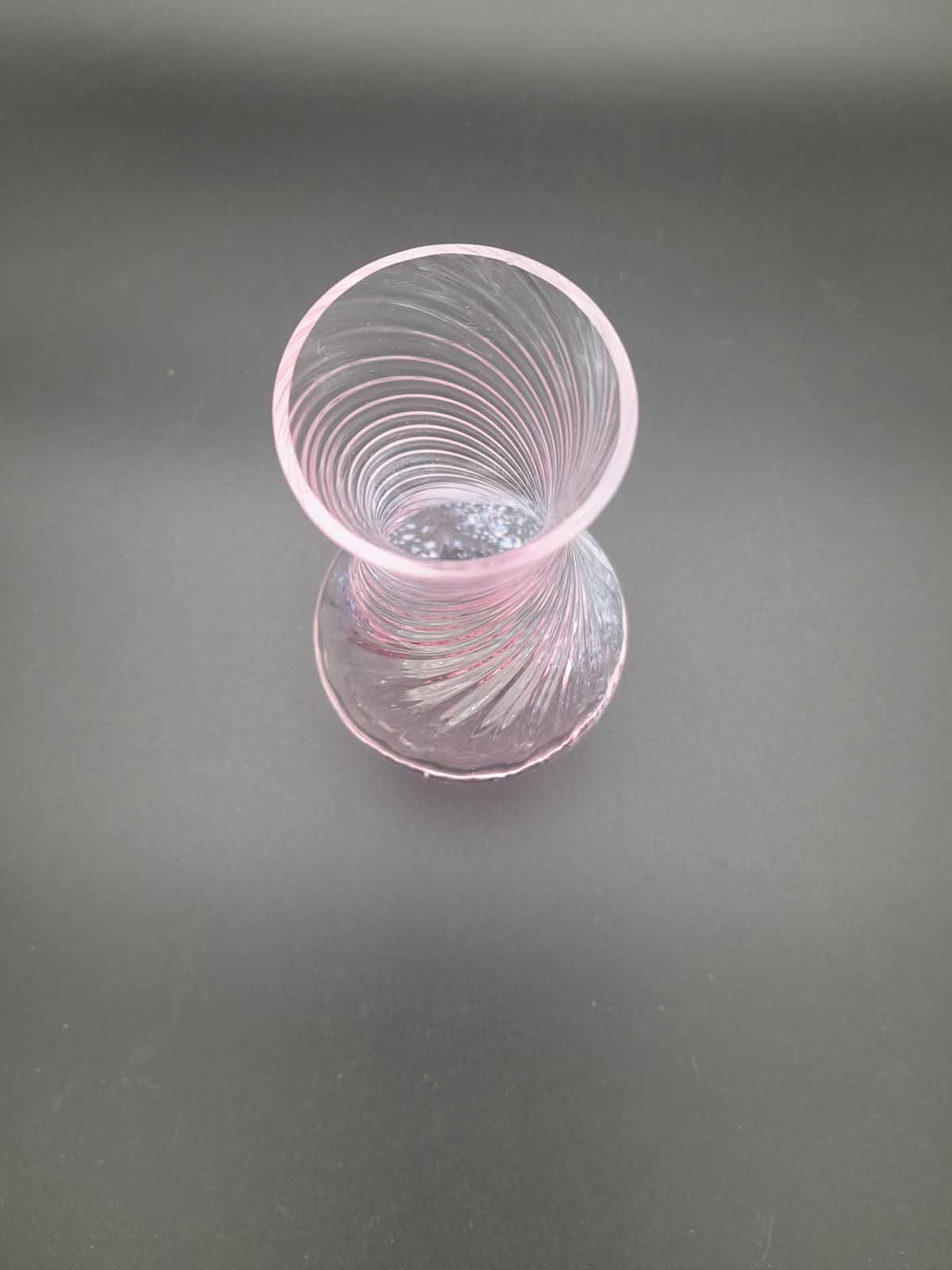 Caithness Pink Swirl Glass Vase - Image 4