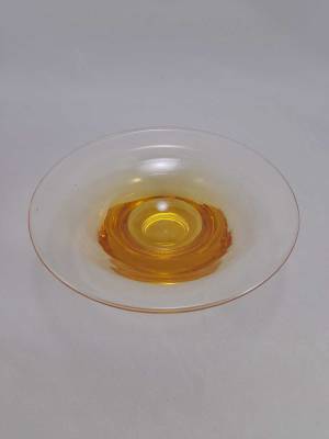 Whitefriars Amber Coloured Shallow Footed Bowl