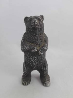 Vintage Cast Aluminium Bear Moneybox