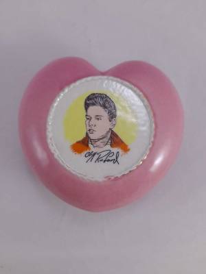Wade Cliff Richard Lidded Heart Shaped Pink Jar