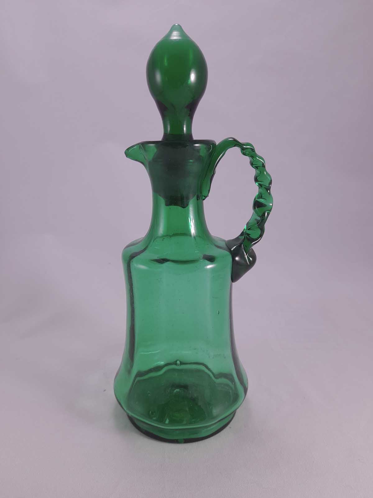 Victorian Green Glass Decanter