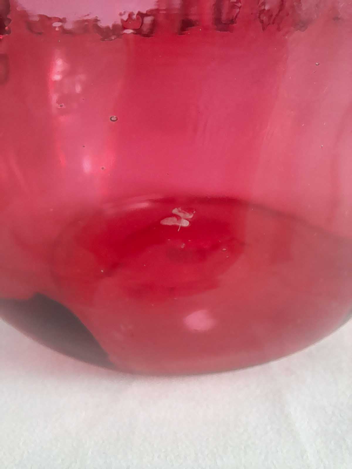 Cranberry Glass Basket - Image 5