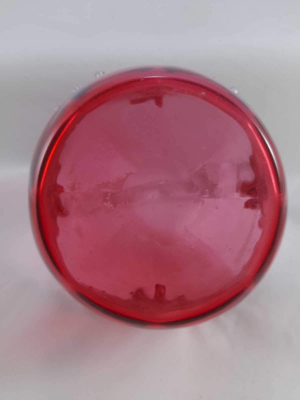 Cranberry Glass Basket - Image 7