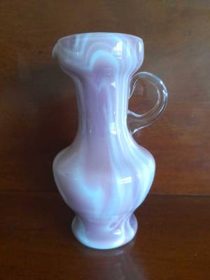 Art Glass Handled Jug / Vase
